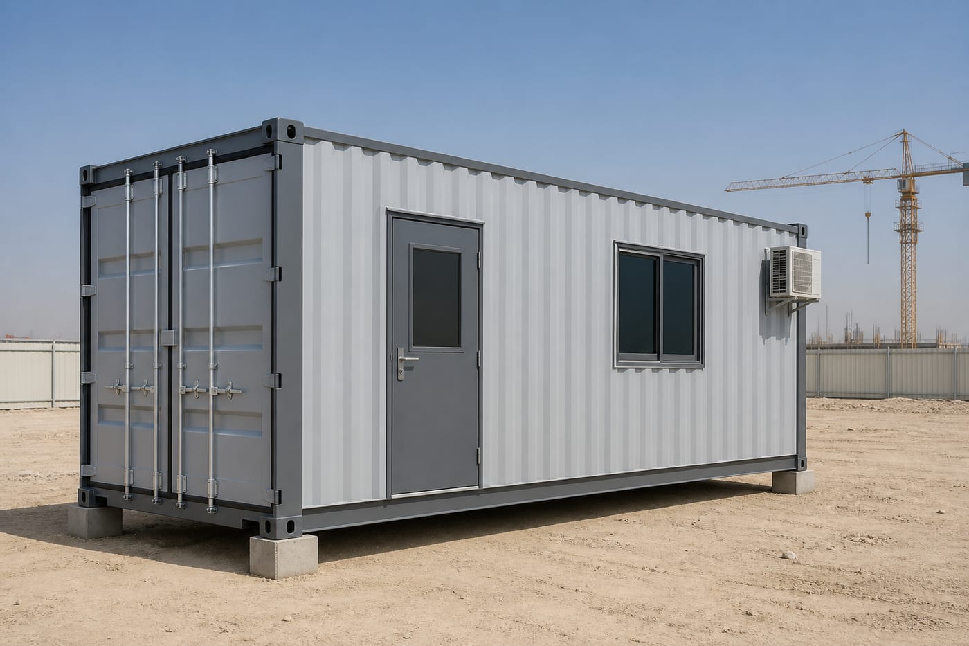 Converted shipping container office
